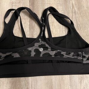 Lululemon Splendour Bra Black/Cherry Cheetah Dark Slate Black